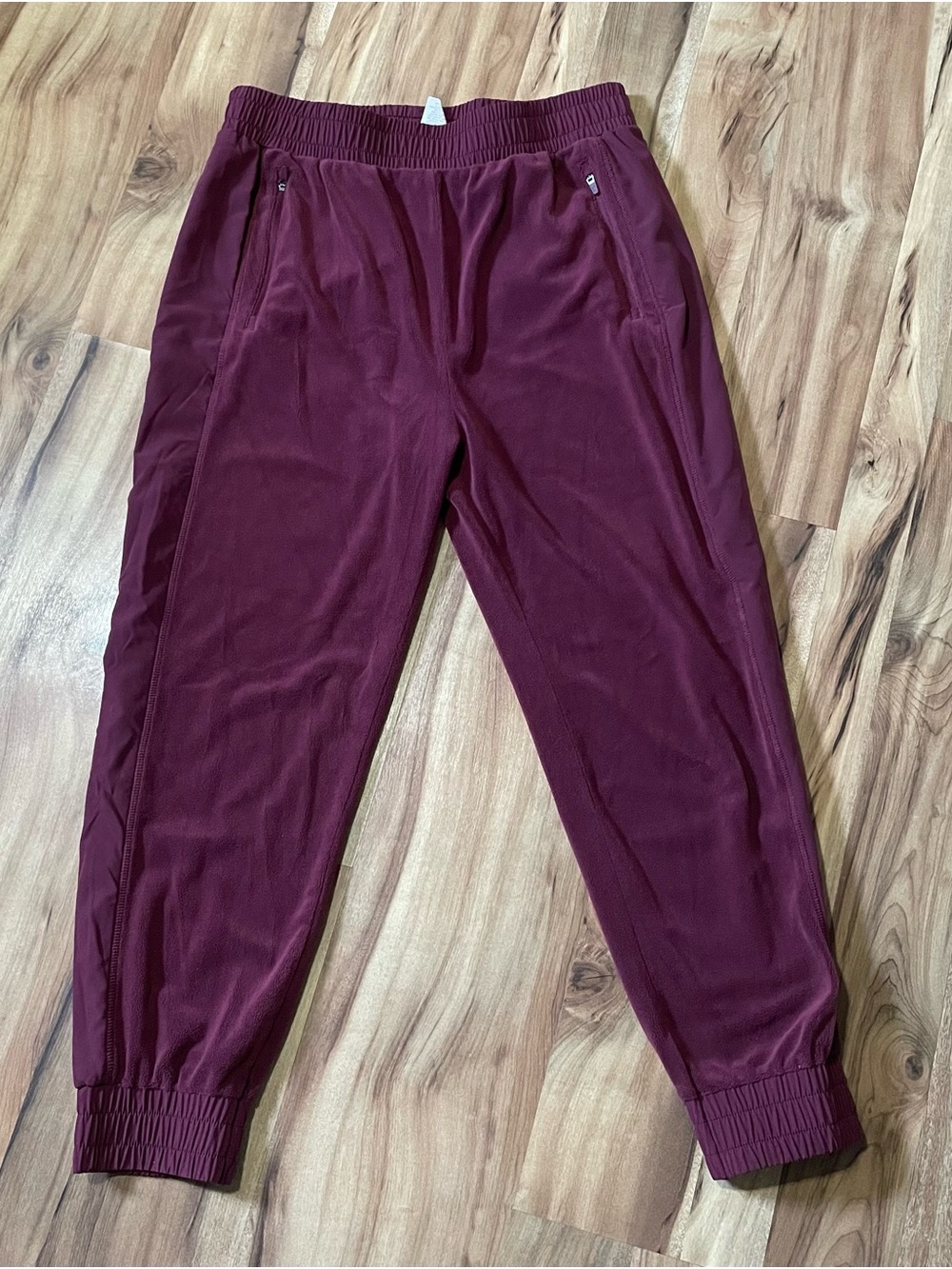 ZYIA Active Unwind Joggers Size XL Burgundy Athletic Sweatpants